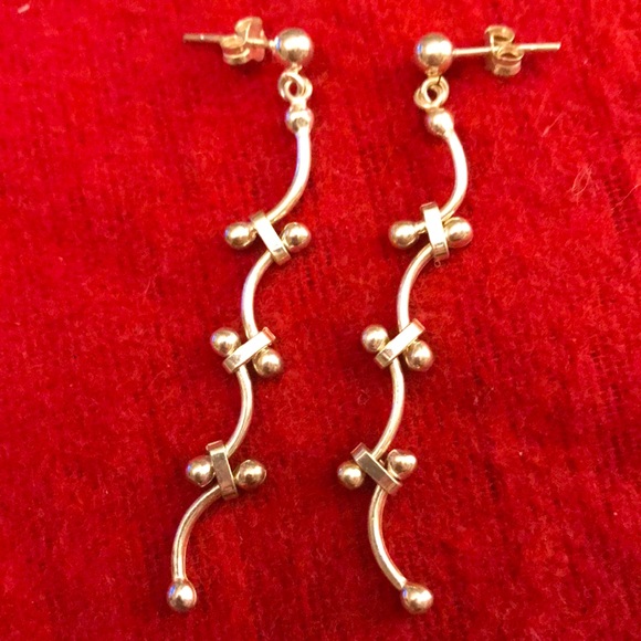 Sterling silver 925 earrings and bracelet set - Picture 2 of 3